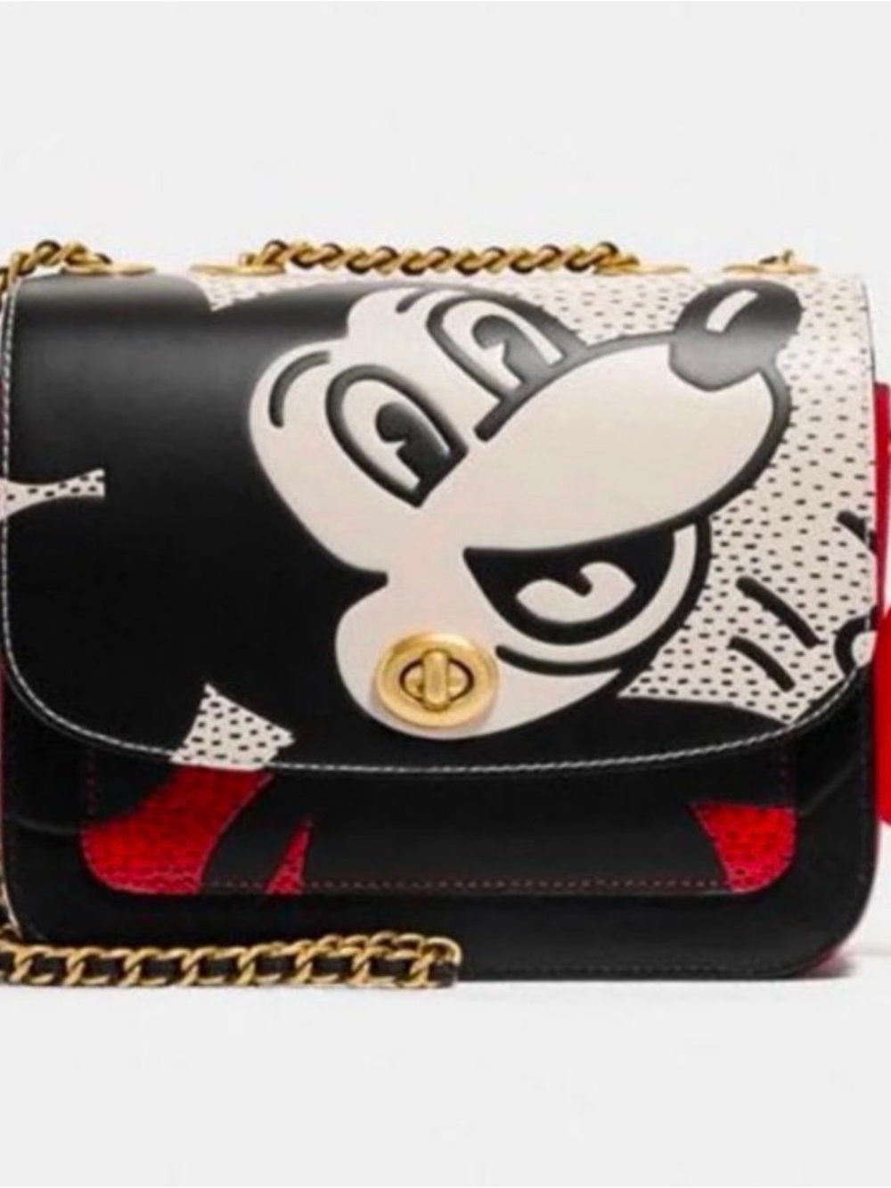 Coach x Keith Haring Mickey Mouse Double Flap Madison Bag